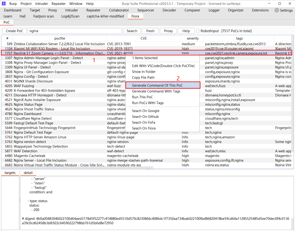 图片[4]-Burp插件Fiora联动nuclei