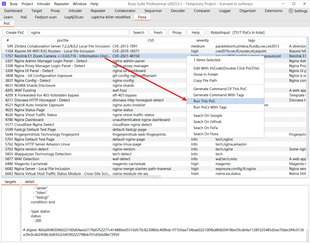 图片[5]-Burp插件Fiora联动nuclei